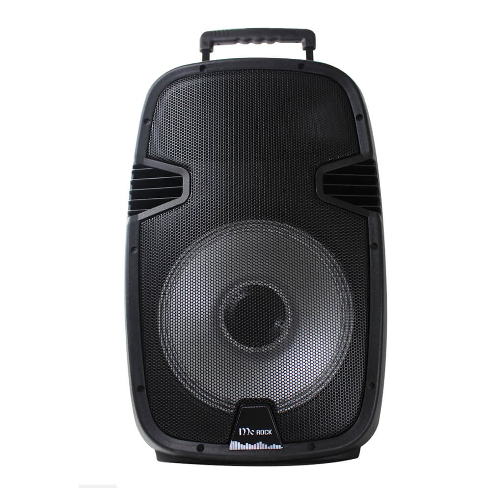 ลำโพงบลูทูธ 15 นิ้ว แถมไมค์ไร้สาย McRock รุ่น DHT-730DF(A15) พร้อมแบตเตอรี่และล้อลาก